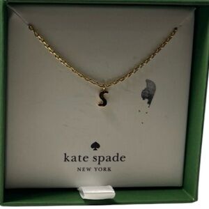 Kate Spade Gold Letter “S” - Pendant Necklace 18" + 3" extender **
